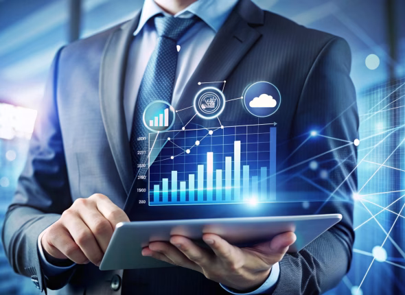 businessman-using-tablet-with-digital-graphics